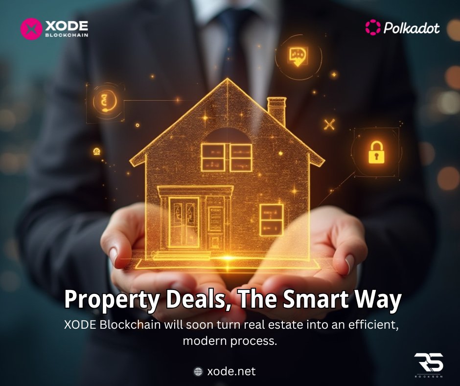 XodeNet's tweet image. 🏘️ Property Deals, The Smart Way

 XODE Blockchain will soon turn real estate into an efficient, modern process.

 #XODE #Polkadot #SmartProperty #ModernRealEstate #TechInProperty