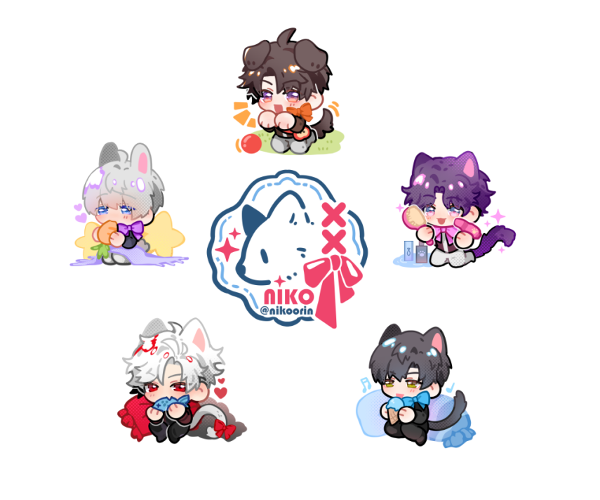 NIKOORIN's tweet photo. LADS animal adoption 🐾

will add these as keychains to store in august!! 

#LoveandDeepspace #loveanddeepspacefanart #LaDs https://t.co/8IJkYbCZ6b