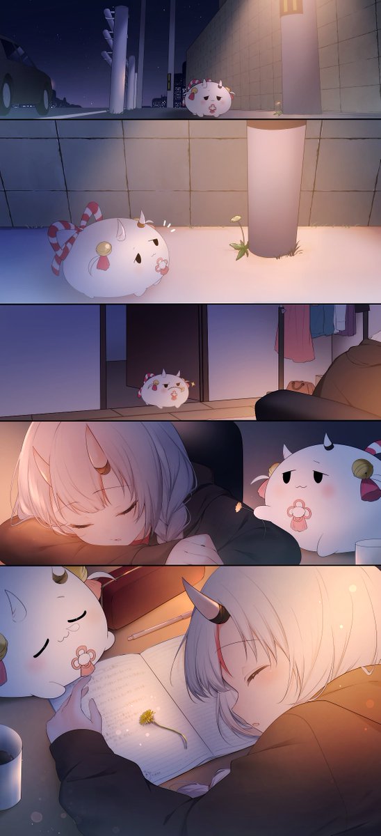春山なつを (@haruyamanatsuwo) on Twitter photo 頑張ってるの、知ってるヨ。
#百鬼絵巻 頑張ってるの、知ってるヨ。
#百鬼絵巻