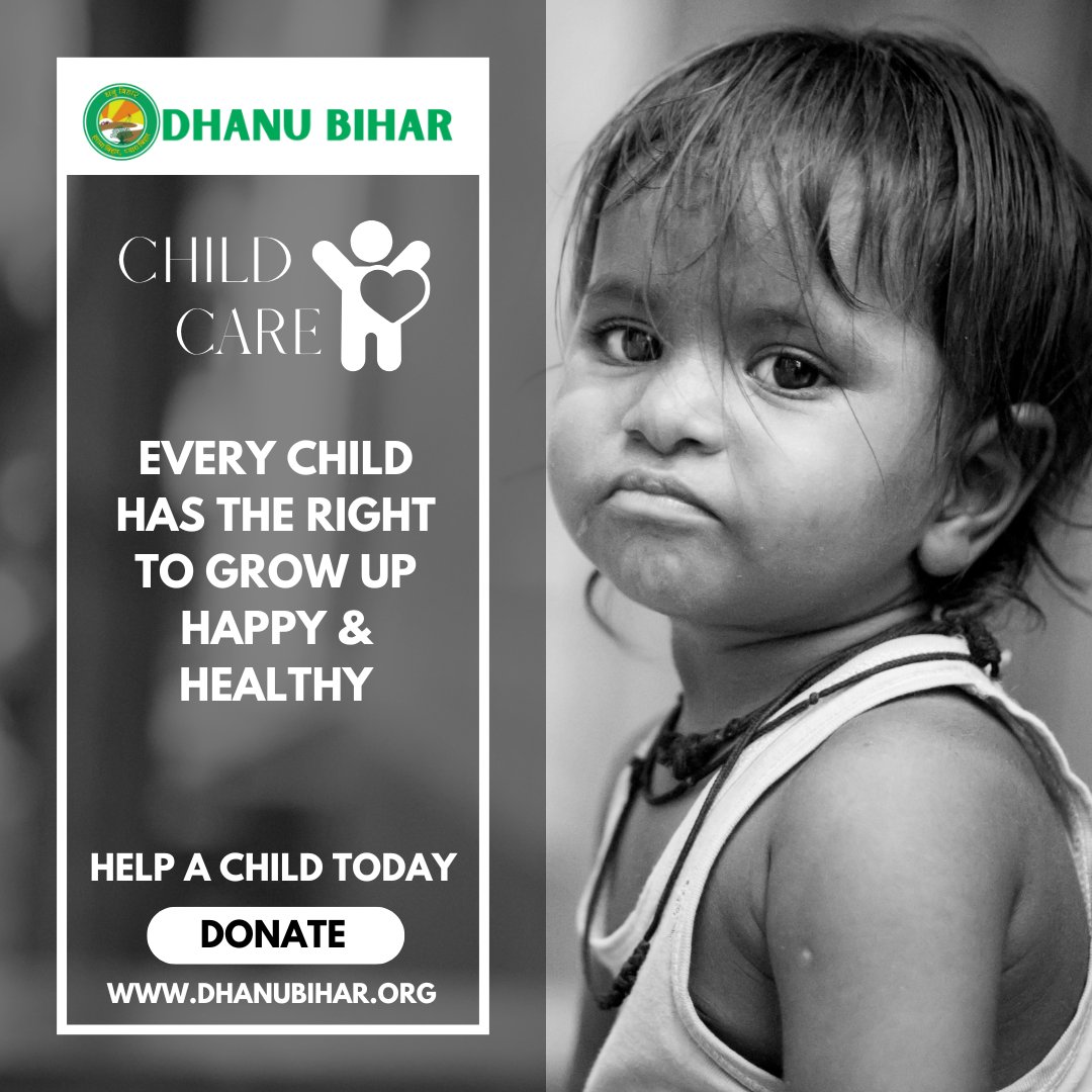 🧒 Every child deserves a happy &amp; healthy childhood. You can make that happen.

🎒 Donate today to support food, health &amp; education for children in need.

🌐 dhanubihar.org

#ChildCare #DonateNow #DhanuBiharTrust #SupportChildren #LordShiva