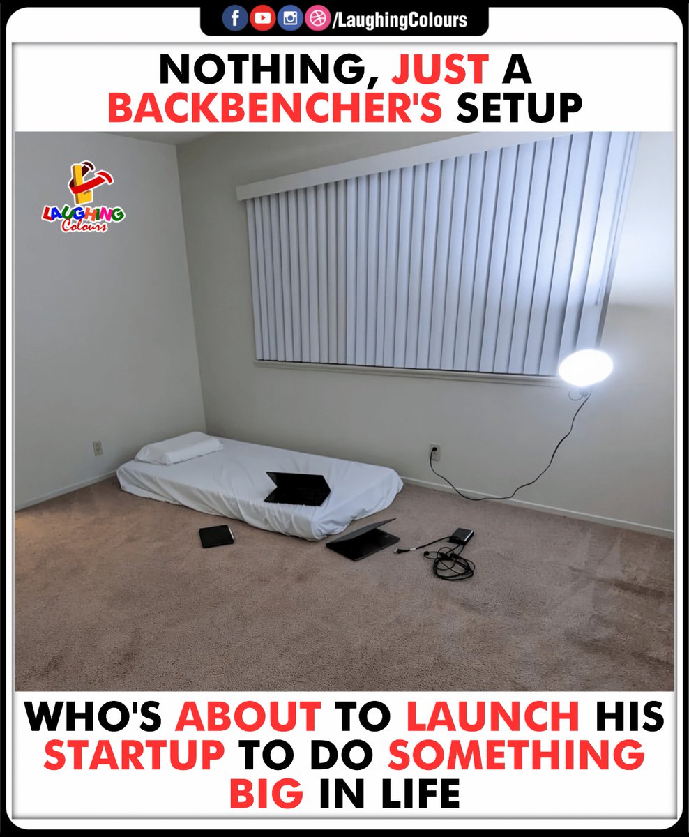 LaughingColours's tweet image. Hustle Over Comfort 💡

#StartupLife #BackbencherGoals #MinimalSetup #FutureFounder #DormRoomDreams #ChasingSuccess