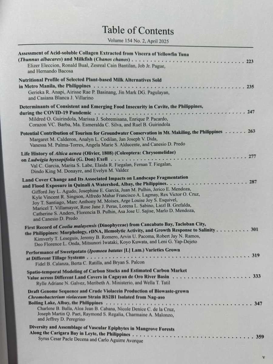 nababaha's tweet image. Bagong labas sa Philippine Journal of Science
Land cover change and its associated impacts on landscape fragmentation and flood exposure in Quinali A Watershed, Albay, Philippines
@upsystem