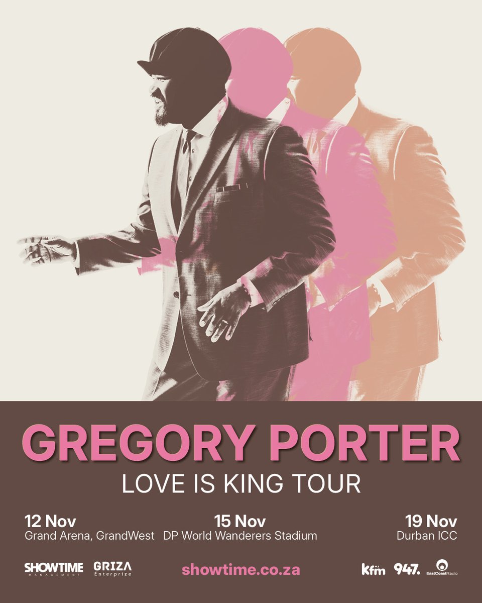 GregoryPorter's tweet image. South Africa, I'm so excited to be returning to your beautiful country this November!
Ticket sales open this Thursday, 24 July at showtime.co.za
#GregoryPorterSA