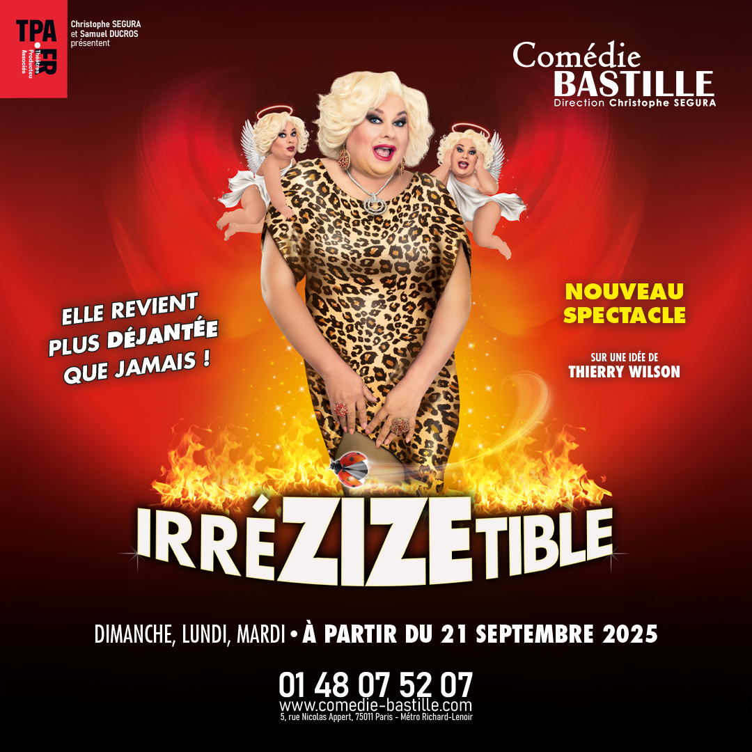 🎭 NOUVEAU SPECTACLE DE ZIZE À PARIS !
📍 Comédie Bastille
🗓️ Tous les dimanches, lundis et mardis à partir du 21 septembre jusqu’à fin décembre 2025.
ZIZE, la Marseillaise la plus déjantée de France, revient avec un tout nouveau spectacle 100% rire et bonne humeur !
#ZIZE