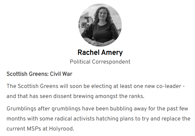 therachelamery's tweet image. Leading today's #TheSteamie morning politics newsletter from @TheScotsman is the internal war in the Scottish Greens.
Sign up for free: scotsman.com/newsletter