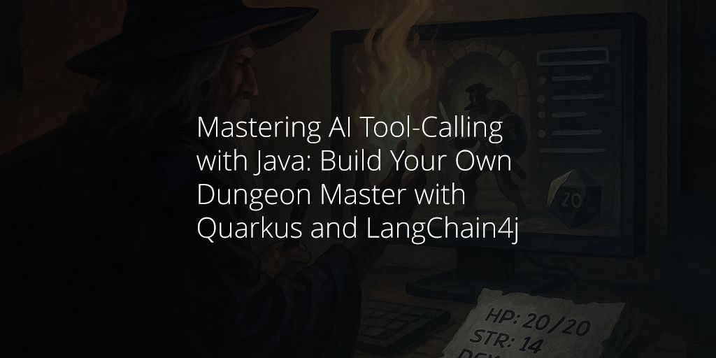 QuarkusIO's tweet image. Turn a local LLM into a dice-rolling, decision-making RPG game master. Powered by Java, Quarkus, and the magic of LangChain4j.
buff.ly/GHrBF2h