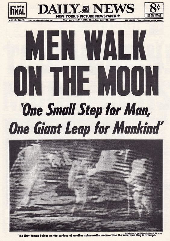 Buenos días. Prefiero esta portada de periódico de otro lunes 21 de julio (el de hace 56 años) que las de hoy.