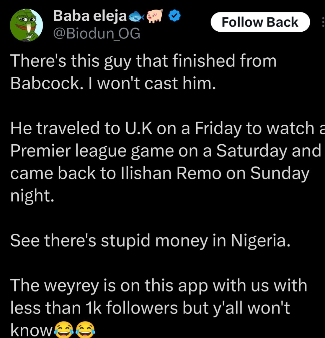 Today's episode of NEPO kids vs LAPO kids 

Trenches children no fit relate