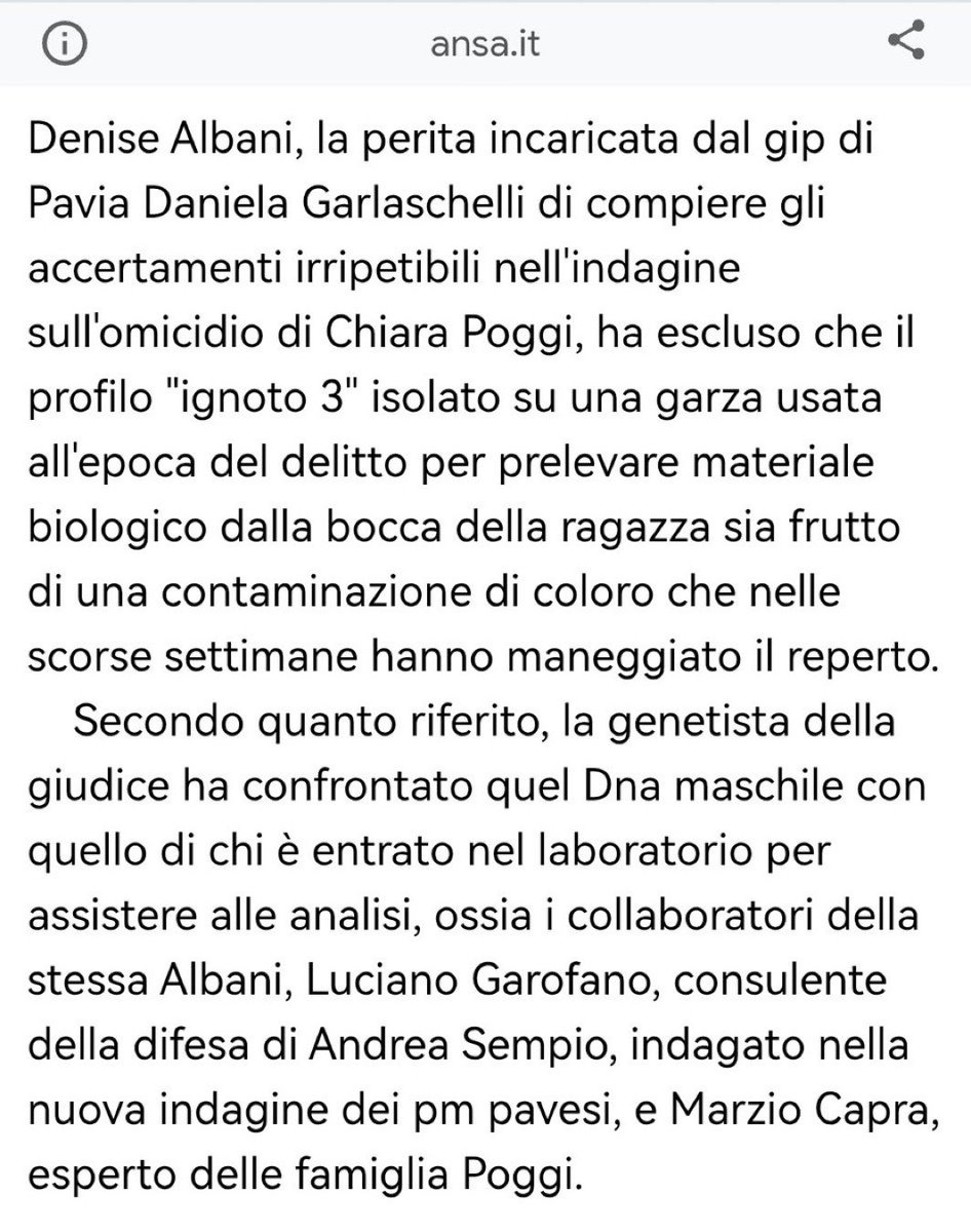 stanzaselvaggia's tweet image. Riguardo Garlasco, i titoli di questi ultimi giorni “ESCLUSA LA CONTAMINAZIONE” sono fuorvianti e errati. Il dna sarà pure dell’assassino, ma al momento la perita ha escluso solo contaminazioni RECENTI e le comparazioni con il dna dei tecnici non sono terminate.