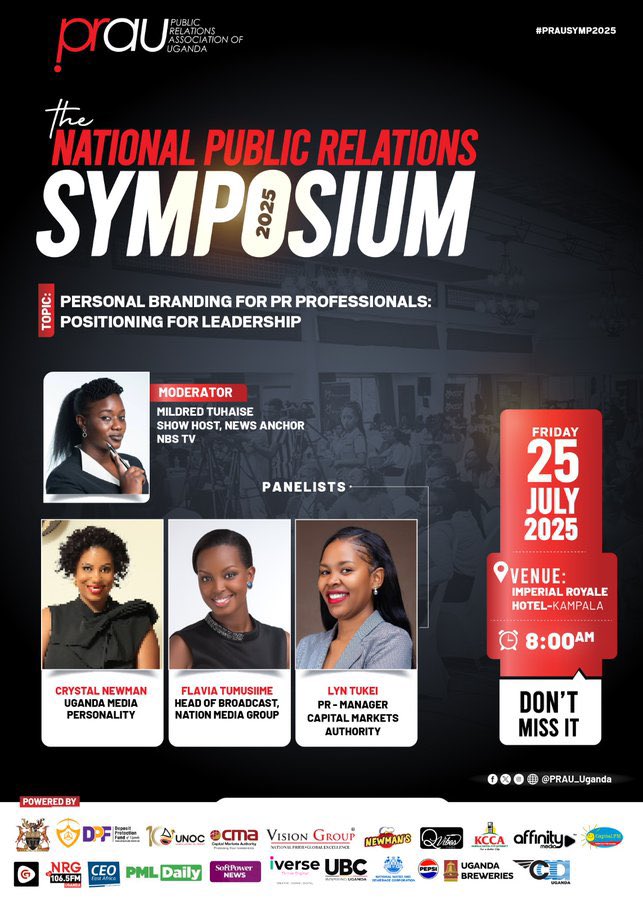 Lyn Tukei (@lyn2ki) on Twitter photo If you’ve ever wondered how to own your voice, walk in your power, and position yourself for leadership; this is the room you need to be in.
At the 4th #NationalPRSymposium25 organized by <a href="/PRAU_Uganda/">PRAU-Uganda</a>, I’m honored to join a dynamic panel on
“Personal Branding for PR If you’ve ever wondered how to own your voice, walk in your power, and position yourself for leadership; this is the room you need to be in.
At the 4th #NationalPRSymposium25 organized by <a href="/PRAU_Uganda/">PRAU-Uganda</a>, I’m honored to join a dynamic panel on
“Personal Branding for PR