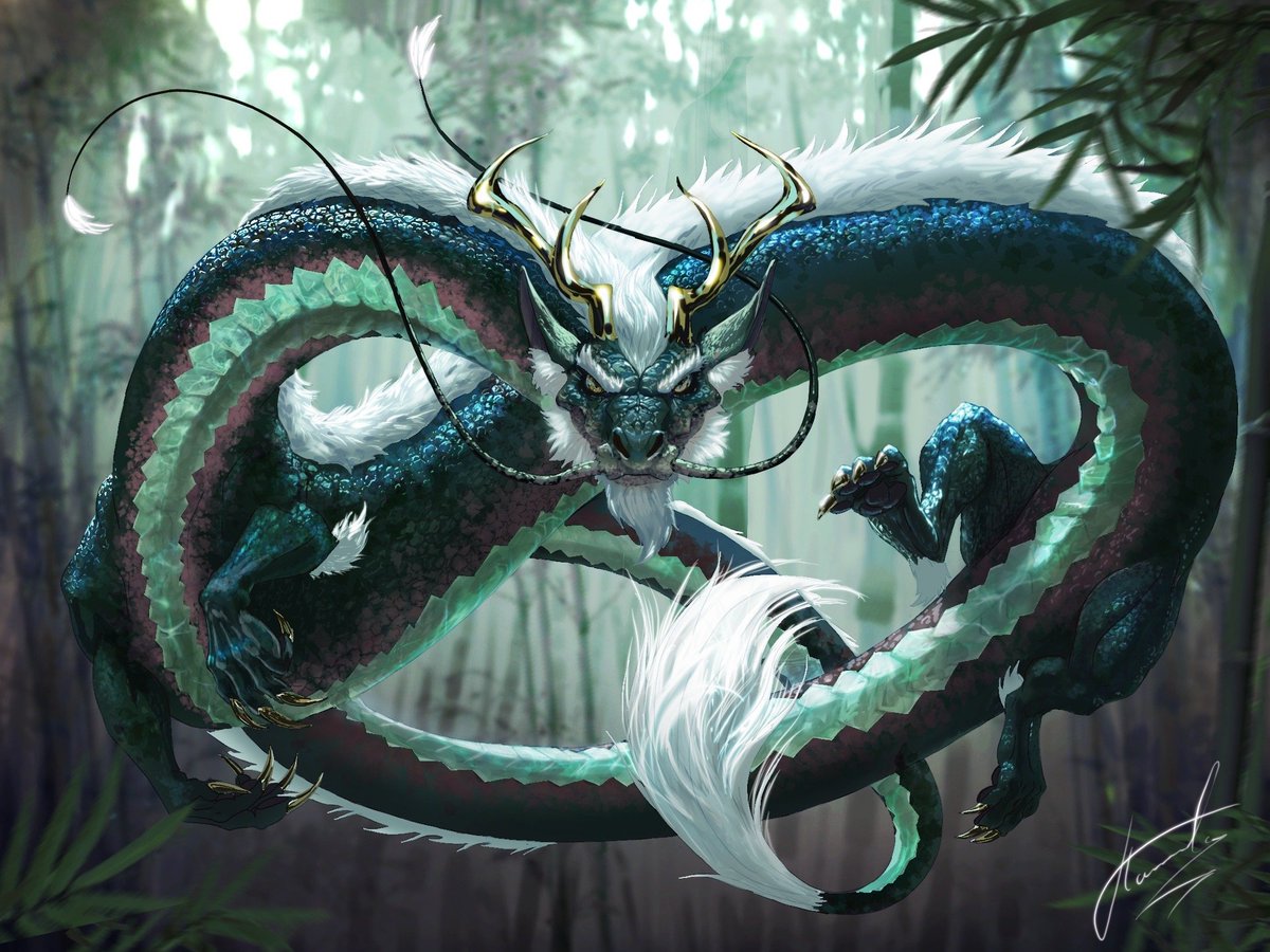 Guardian of the Forest. My favorite artwork of 2024 #forestdragon #dragon