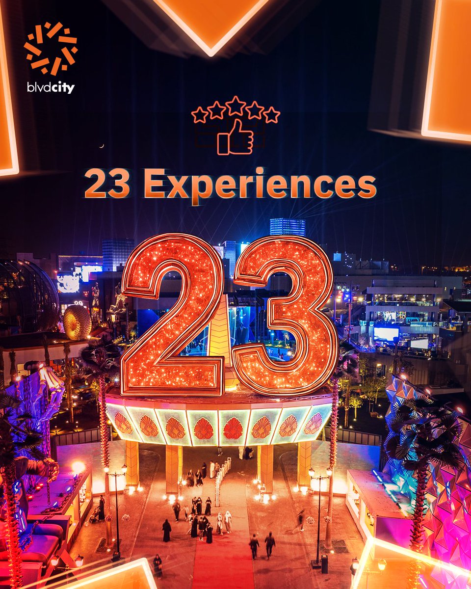 23 تجربة مختلفة في مكان واحد! 🎉
#بوليفارد_سيتي يجمع كل أنواع المتعة والإثارة لكم ولعائلتكم! 💫

23 different experiences in one place! 🎉
#BlvdCity brings all kinds of fun and excitement for you and your family! 💫
