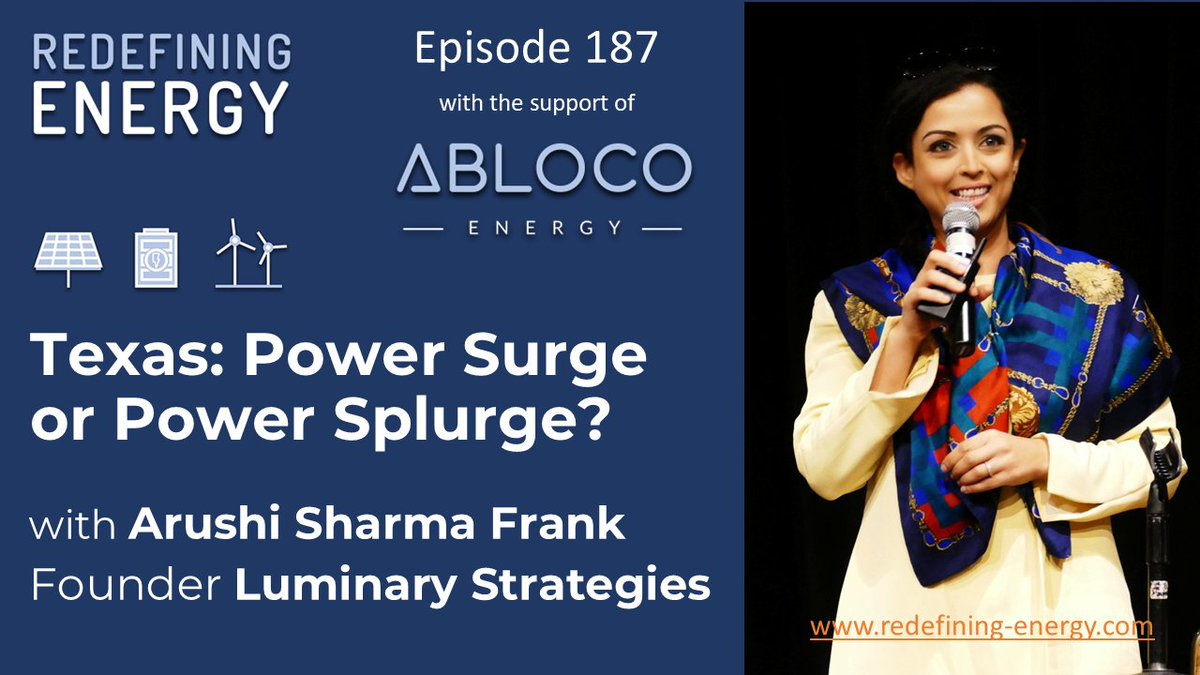 Redef_Energy's tweet image. 🎙️Ep187. Texas: Power Surge or Power Splurge?#applepodcast podcasts.apple.com/gb/podcast/red…
#spotify open.spotify.com/show/4FDIRo16s…
@MegaWattXinfo and @gerardreid14 dive deep into the Texas Energy system with @ArushiSF