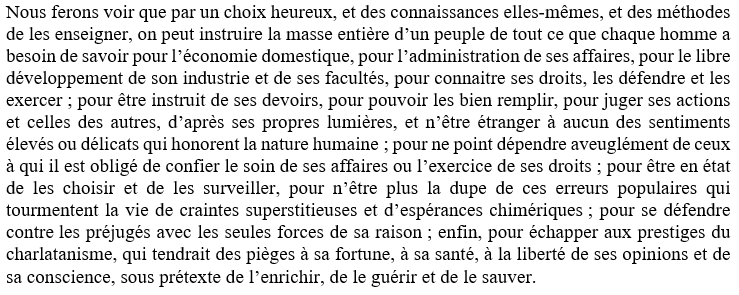 1/2 Cette pétition, signée par l’ignorance, est un manifeste contre les faits.
Pour se prémunir contre la désinformation et démasquer les falsificateurs, Condorcet estimait que le droit du citoyen devait reposer sur le devoir de s’instruire durant toute sa vie.👇