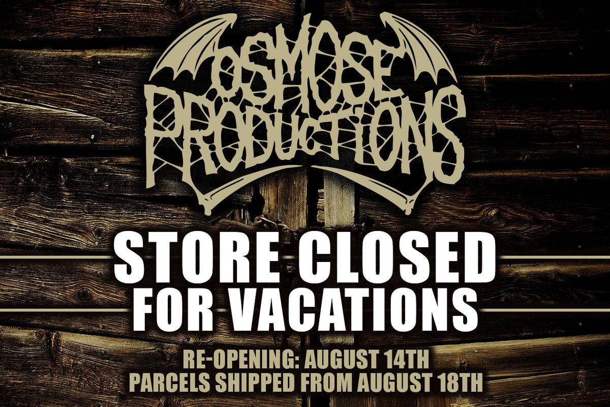 WE ARE CLOSED for vacations.
Re-opening: August 14th
Parcels shipped from August 18th.