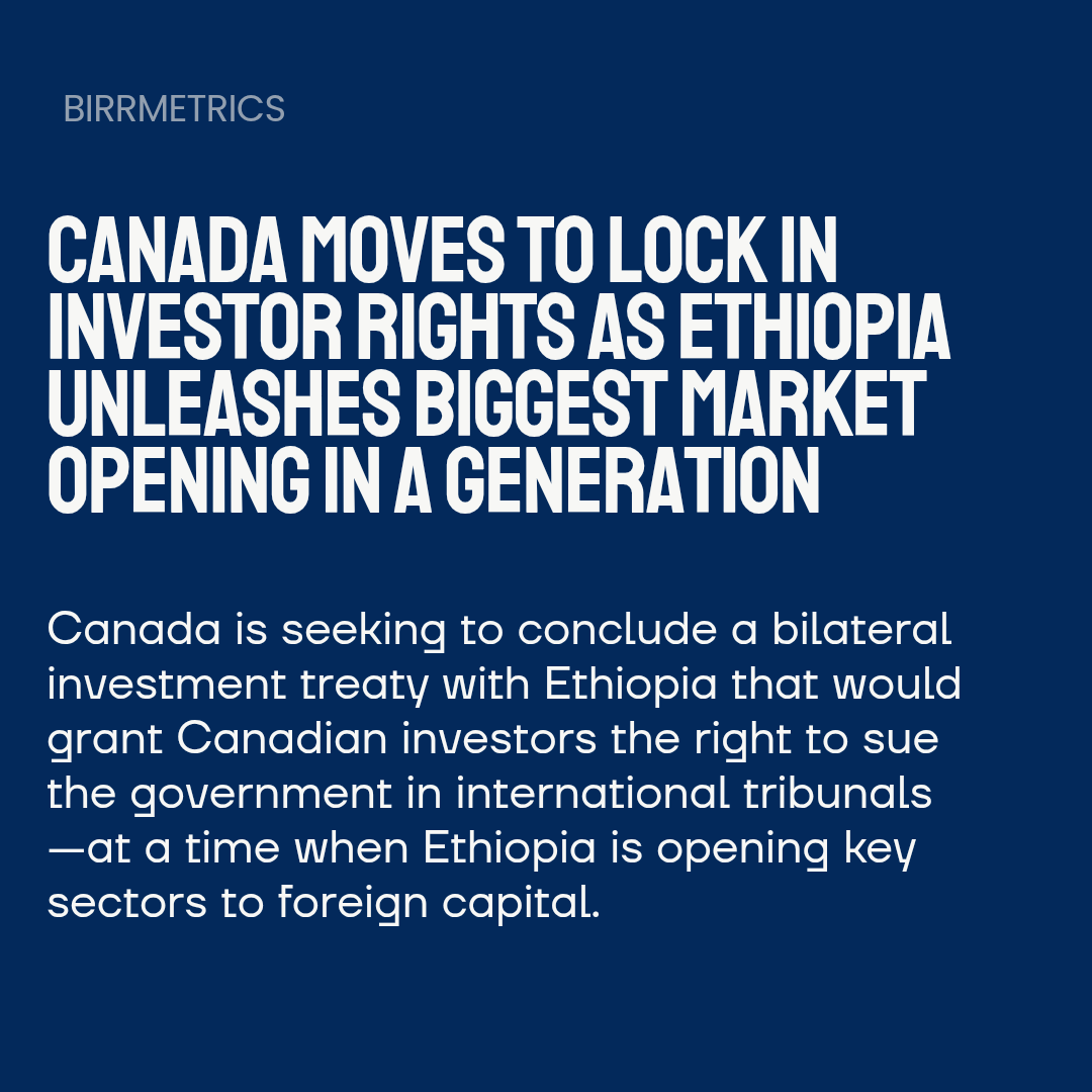 birrmetrics's tweet image. Canada seeks a bilateral investment treaty with Ethiopia amid major market reforms. Talks led by Secretary Randeep Sarai focused on investor protections as Ethiopia opens sectors under its IMF programme. FDI rose 21.9% to $3.98bn in 2024.

Read More: birrmetrics.com/canada-moves-t…