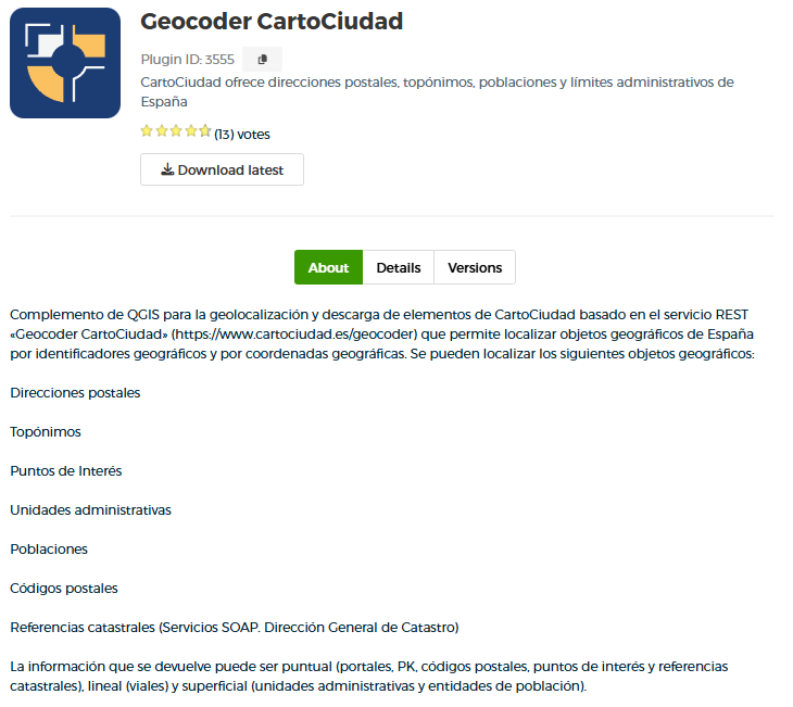 IDEESpain's tweet photo. 🆕 Nueva versión del Plugin #QGIS Geocoder #CartoCiudad 🌍🗺️

Basado en el servicio REST «Geocoder»,
Permite:
🔹localizar y descargar objetos geográficos a partir de identificadores o coordenadas
🔹obtener los atributos asociados
Más info en el #BlogIDEE
👉https://t.co/p00lhZyZLJ https://t.co/f6APgdrTz3