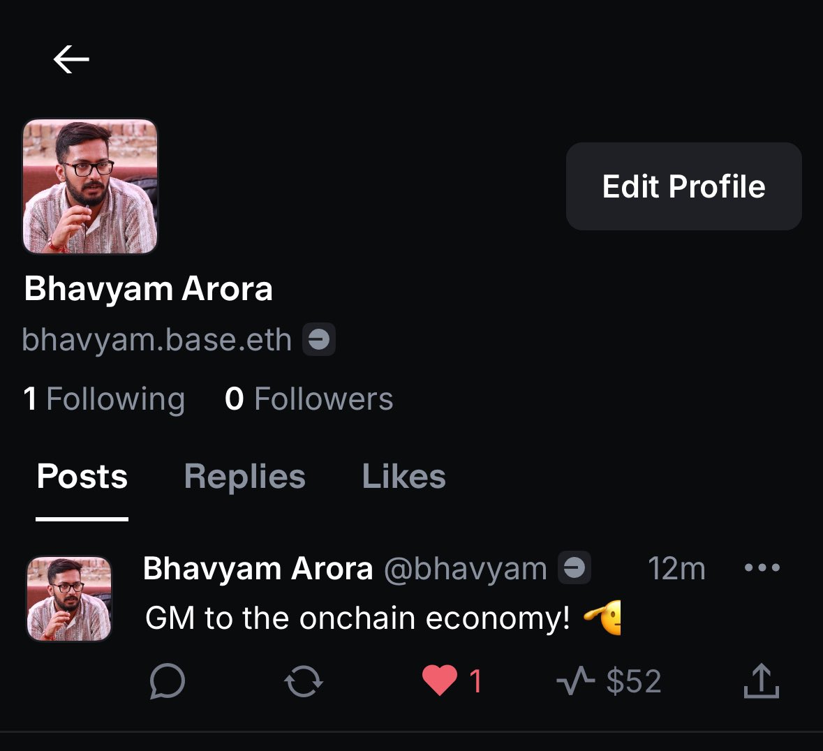 AroraBhavyam's tweet image. Made it to the @baseapp
Special thanks to @RajansheeS for the invite. 🫶
