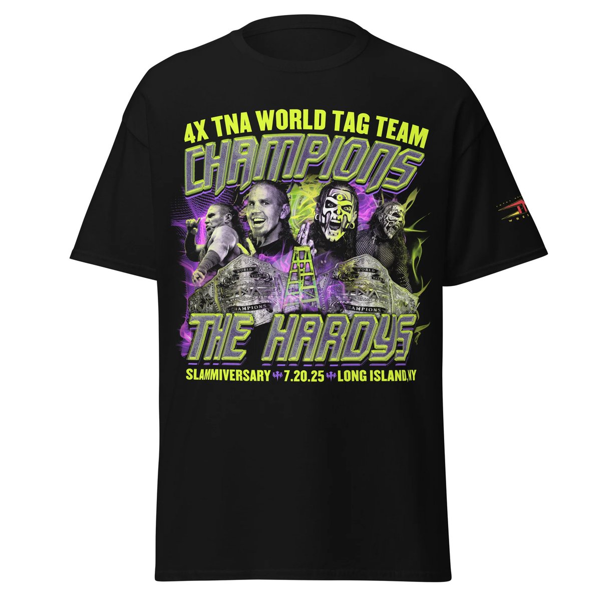 ThisIsTNA's tweet image. The Hardys "4x World Tag Champions" T-Shirt is available now on TNAMerch.com!
@MATTHARDYBRAND @JEFFHARDYBRAND
HERE: tnamerch.com/collections/ne…