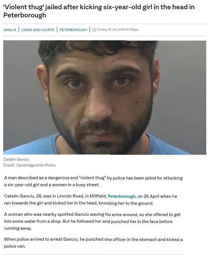 OkayBiology's tweet image. A Romanian man ran up to a 6yr old girl and kicked her in the head.馃
Then he punched a woman who tried to speak to him.馃
Then he punched a police officer who tried to arrest him.馃
#DiversityIsHisStrength