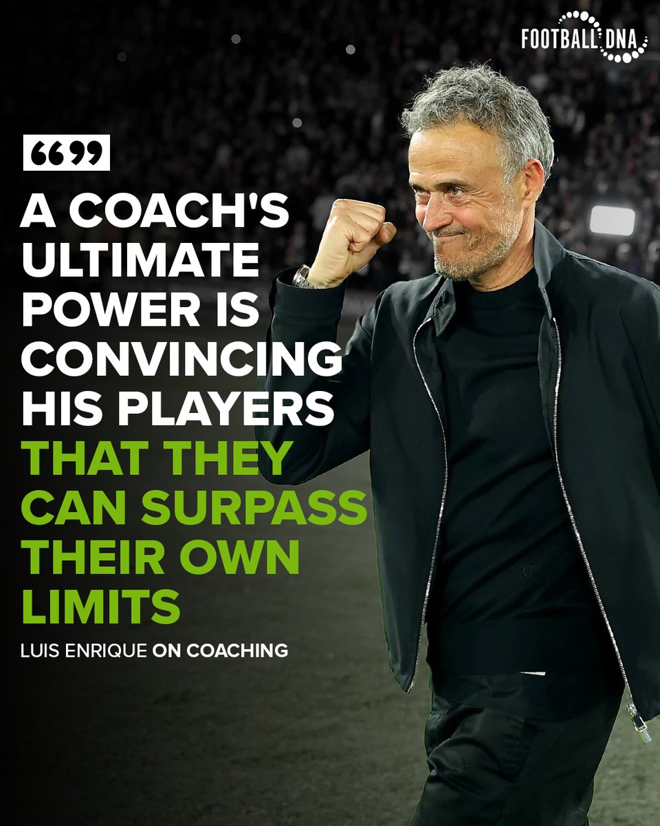 Luis Enrique is a master at getting the most out of his players. If every member of your squad can surpass their own limits, there's no limit to what your team can achieve as a unit 🙌