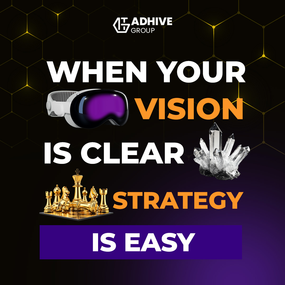 When your vision is clear, your strategy shines. Let Adhive light the way with tailored brand storytelling and strategy that truly connects.

Contact us today.
Link in bio. 🔗