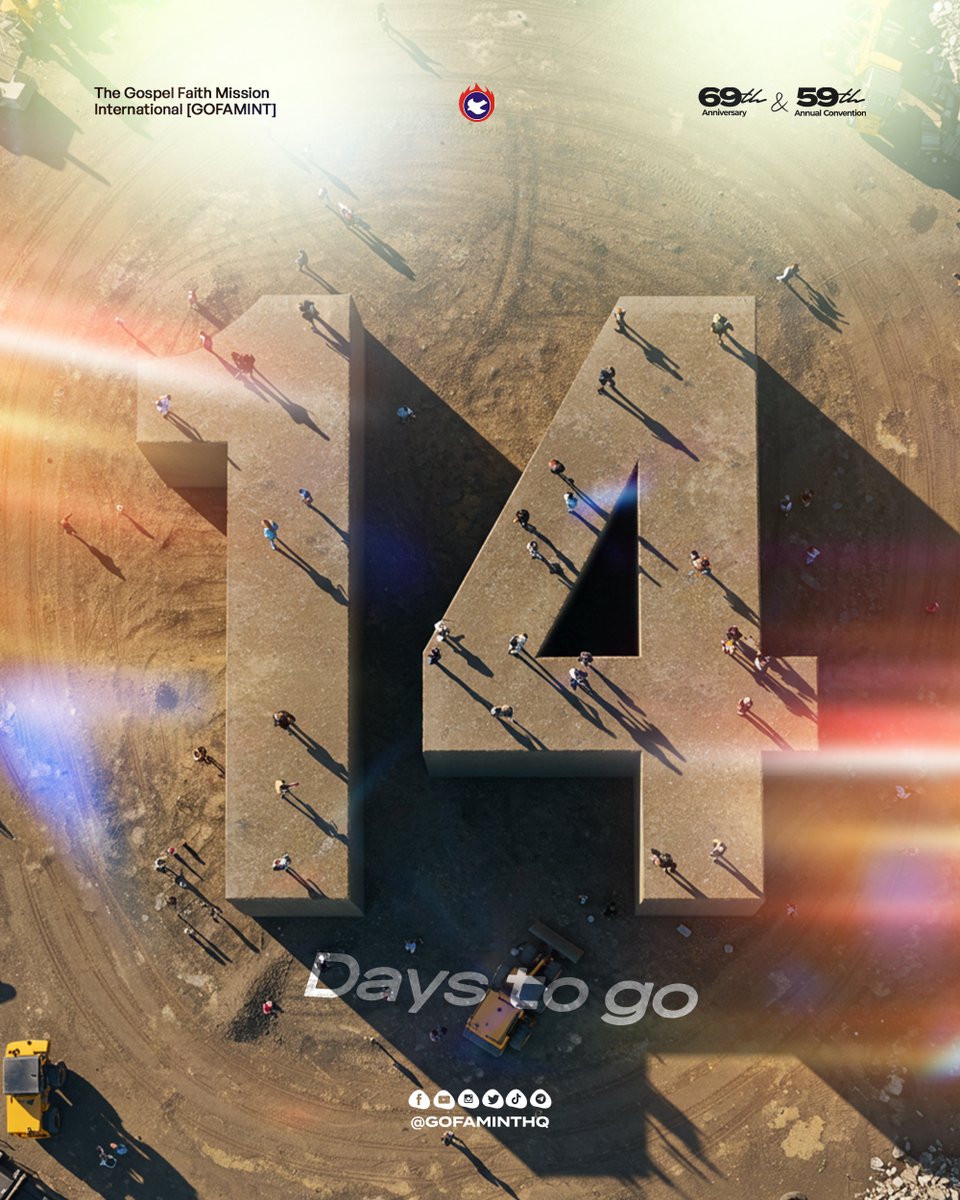 gofaminthq's tweet image. The season of the fulfillment of our promise of Blessing is upon us.
In 14 Days, we all will gather together to become the blessing the world is waiting for.
We are the solution the world is waiting for and we will indeed emerge as that BLESSED SOLUTION!
#GOFAMINT