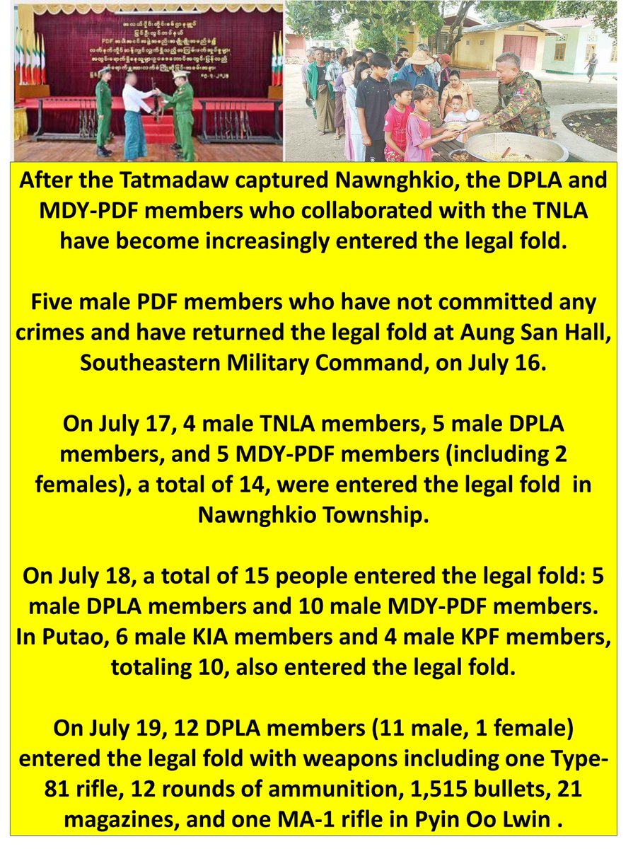 #EAOs and NUG-affiliated #PDFs are increasingly entered the legal fold #MyanmarFactCheck #WhatsHappeningInMyanmar <a href="/ViewsofMM22/">Views of Myanmar</a>
