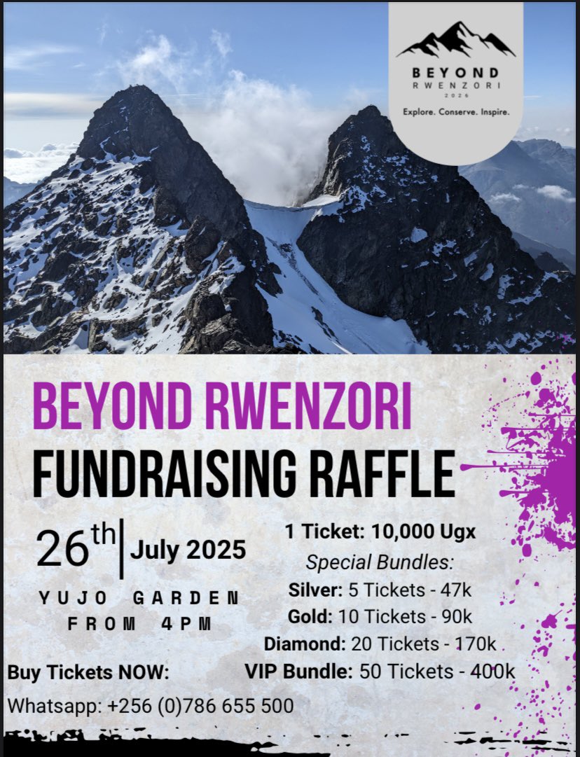 bushdaaga's tweet image. My colleagues at @beyondrwenzori are having a fundraising raffle on Saturday at @yujoizakaya | The raffle intends to raise funds to put the 1st Ugandan on top of Mt Everest. Buy your 10k ticket now. The best part? @BanangeBrewing will be served Ice Cold.