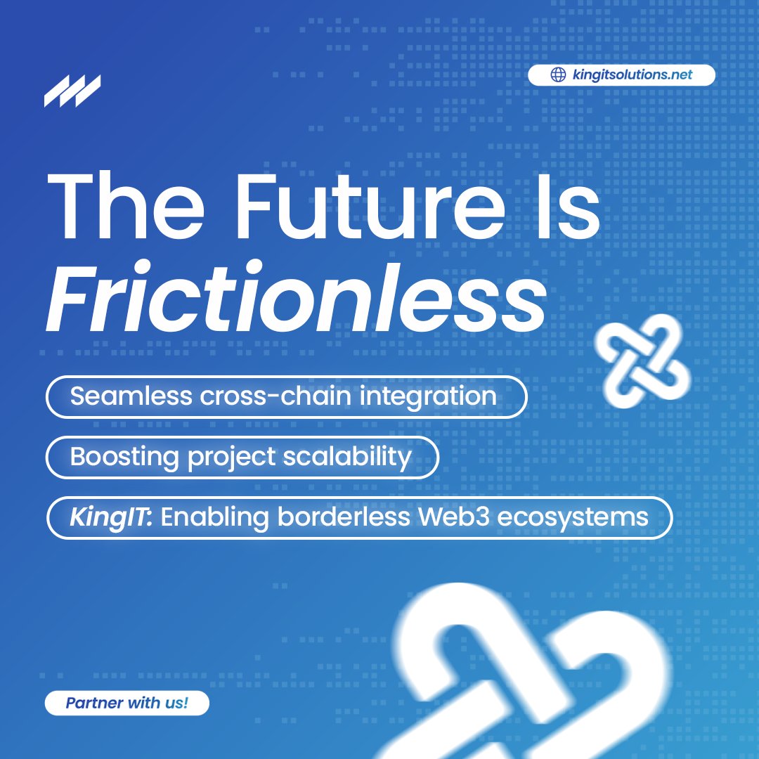Web3 infra should just work.
No chains. No silos. Just flow.
🚀 Frictionless. Scalable. Interoperable.
That’s how we build <a href="/KingITsolutionX/">KingIT Solutions</a>.

🔗 kingitsolutions.net
#Web3Infra #CrossChain #Devs #KingIT #CryptoBuilds #TechX