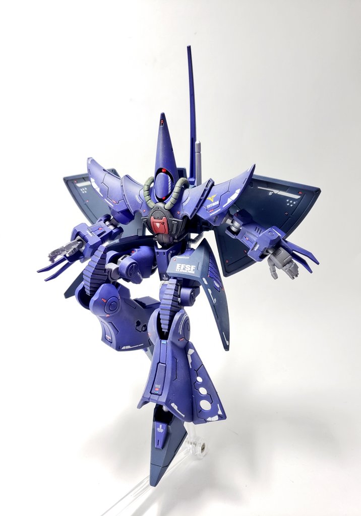 GunplaMuscle's tweet image. さくっとハンブラビ完成しました💪✨
モノアイ光らせると、UVライトで若干紫が入るので写真が難しい…

#ハンブラビ