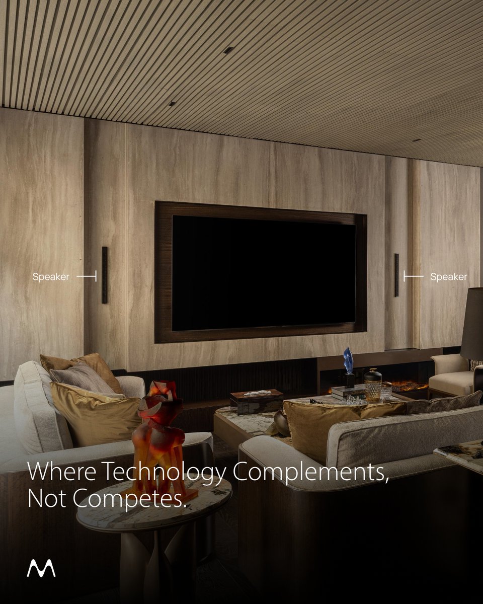 macbee's tweet image. Technology that blends in, not stands out.

From discreet speakers to refined finishes, every detail is designed to enhance the space without overpowering it. This is where innovation supports aesthetics — not competes with it.

Luxury is in the harmony.

#MCBEE #InvisibleTech…