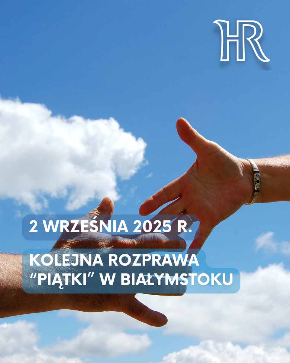 hfhrpl's tweet image. Znamy nowy termin rozprawy Piątki!
📅 2 września 2025 r.
🕘 10:00 (📢 demonstracja solidarnościowa od 9:00)
📍 Sąd Rejonowy w Białymstoku przy ul. Mickiewicza 103
📣 Kolejna rozprawa Piątki już 2 września 2025! Szykujemy się na mowy końcowe, a Sąd na ostatniej rozprawie nie…