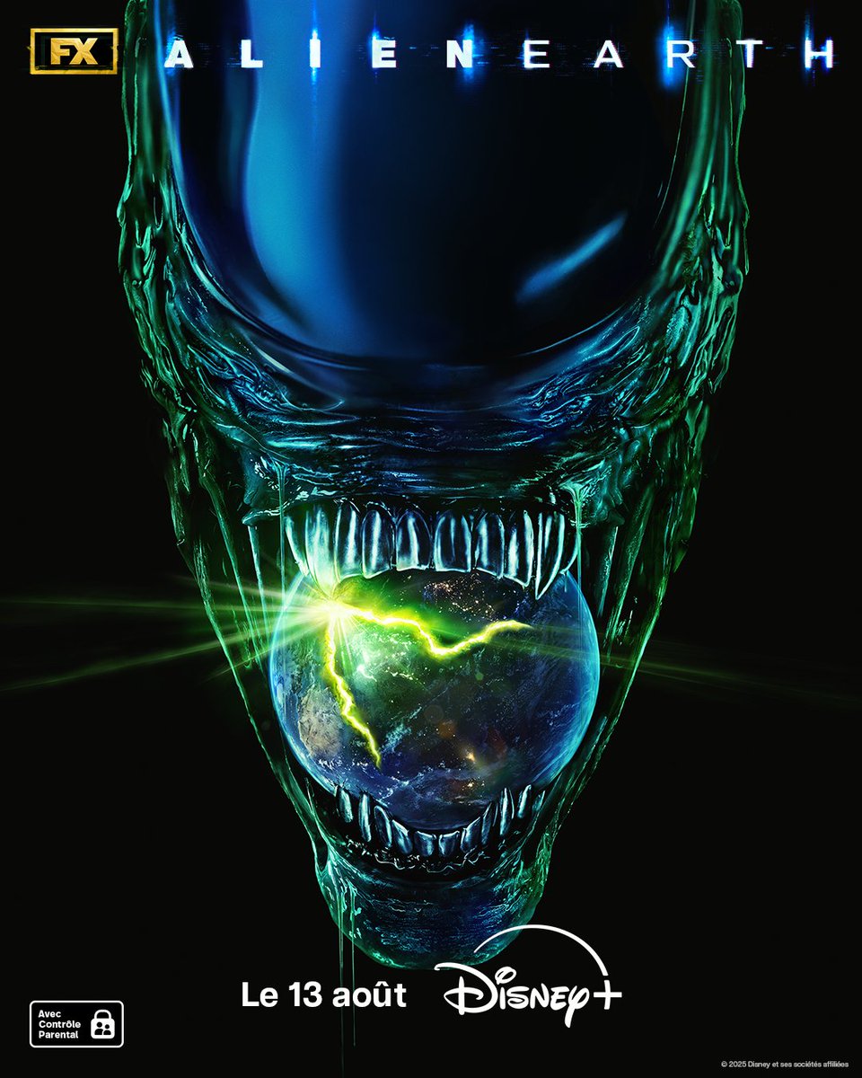 DisneyPlusFR's tweet image. Appétissant.
La série FX Alien : Earth arrive le 13 août sur #DisneyPlus.