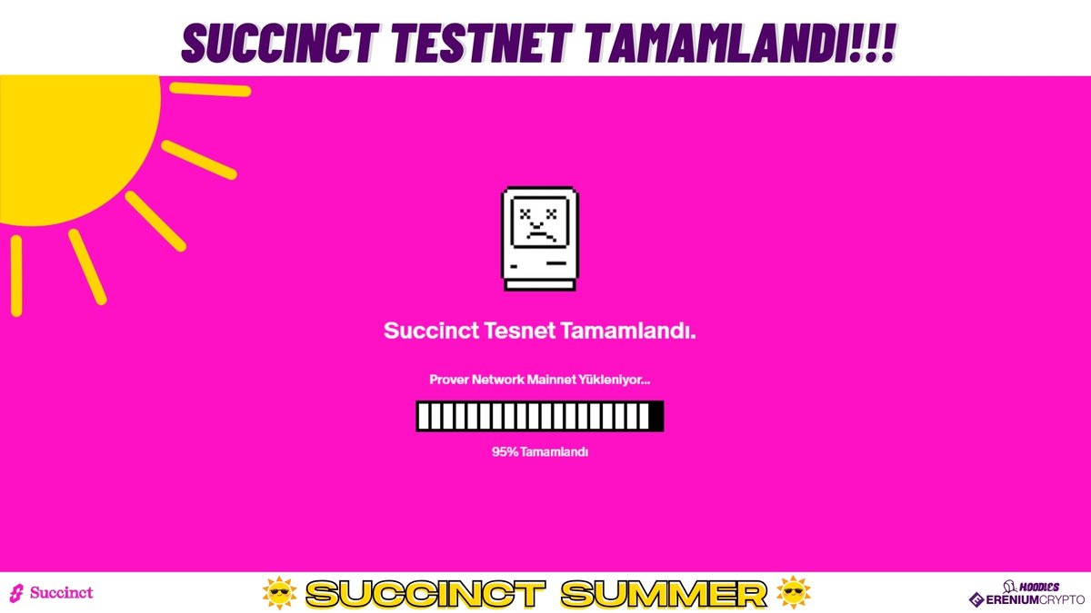 ereniumcrypto's tweet image. ☀️Succinct SUMMER

🩷Gprove! Succinct Testneti tamamlandı! Artık geriye TGE ve Airdrop kaldı. 

📸Snapshot Alındı. @nair_advaith Snapshot alındığını duyurdu.

⭐️Claim edilmeyen starlar canlı yayında Addie&apos;nin 8.85X Çarpan alması ile kullanıcılara gönderildi. 

🟣Succinct ve…