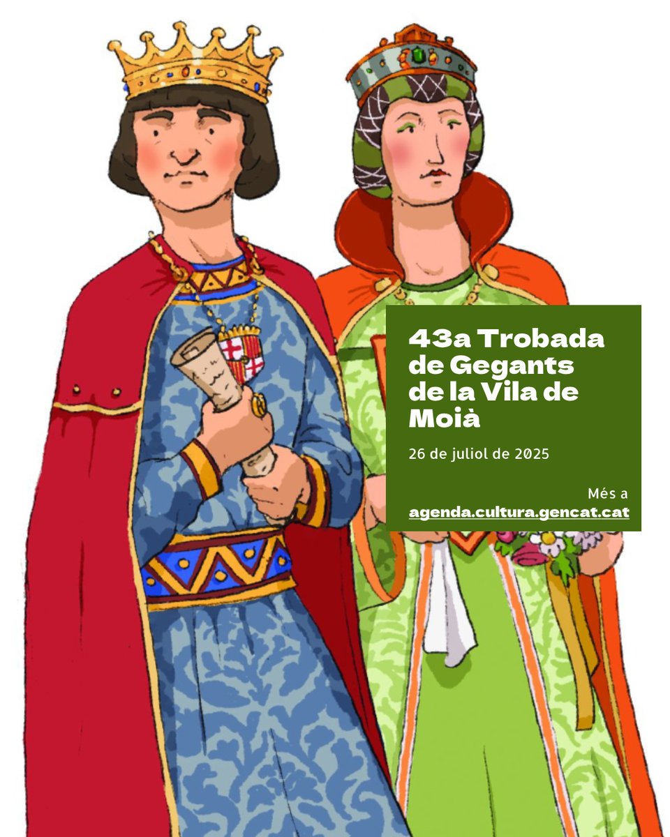 ⏳️ Comença el compte enrere per a la 43a Trobada de Gegants de la Vila de Moià!

👸🤴 Els amfitrions Isabel i Ferran de <a href="/MoiaGegant/">Geganters de Moià</a>  tanquen la gran cercavila acompanyats de la resta de gegants convidats
agenda.cultura.gencat.cat/content/agenda…