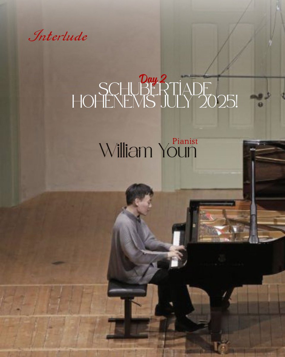 interludeHK's tweet image. Pianist William Youn brought clarity and color to Schubert’s sonatas and Ravel’s ocean dream.
In the evening, Julian Prégardien and Daniel Heide took us through Schubert’s Winterreise, a journey full of sorrow and haunting beauty.
#Schubertiade #ClassicalMusic #PianoDuet…