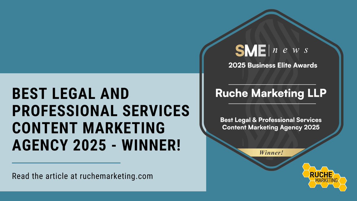 We're extremely proud to have received the award for Best Legal &amp; Professional Services Content Marketing Agency 2025!

This award is a testament to the work we've done for our clients, and coincides with our three-year anniversary! 

Read more: bit.ly/4lANJQ7