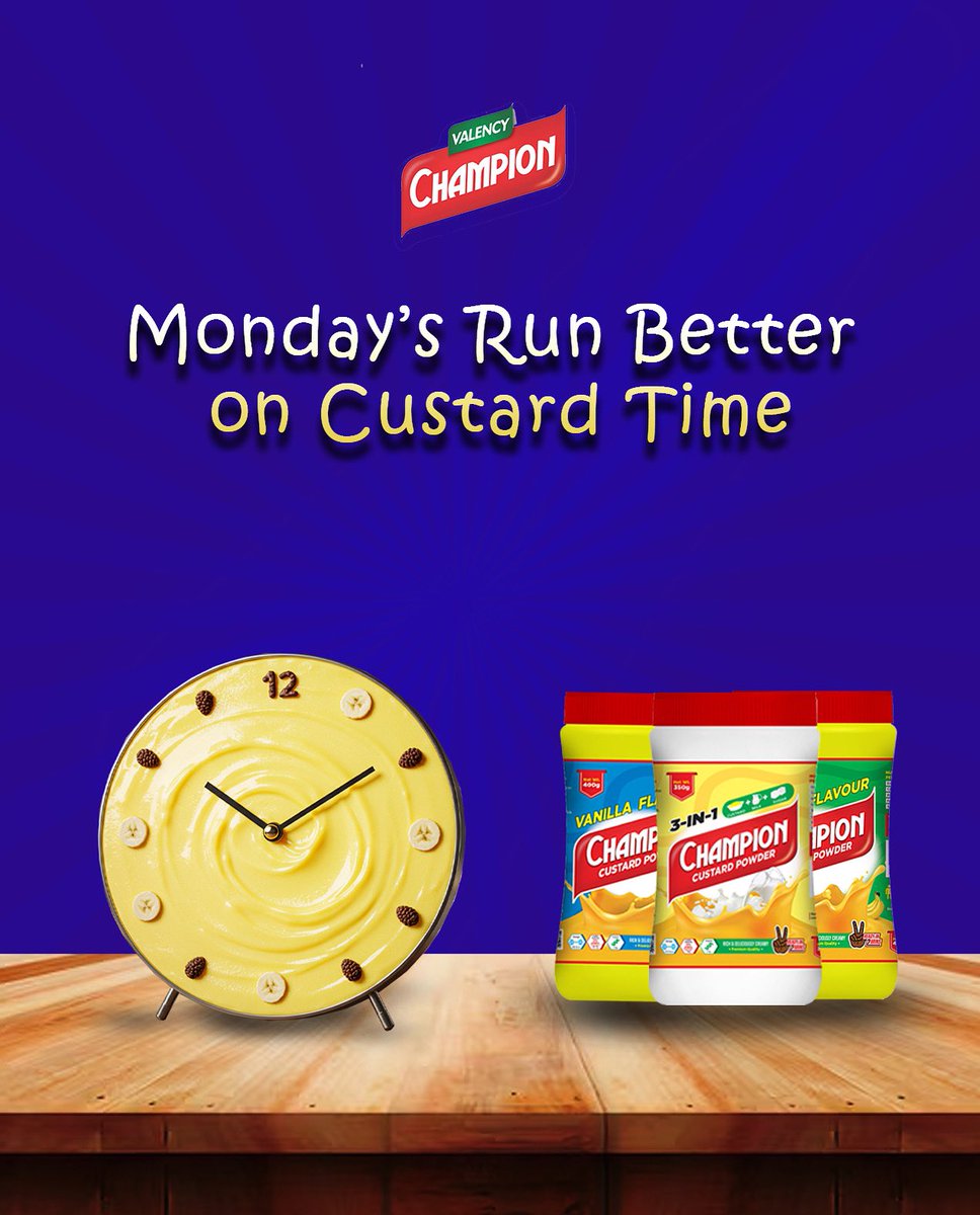 Running late? Don’t skip the custard!
Mondays taste better with a Champion start. 🥄✨
#ChampionCustard #CustardTime #MondayMagic