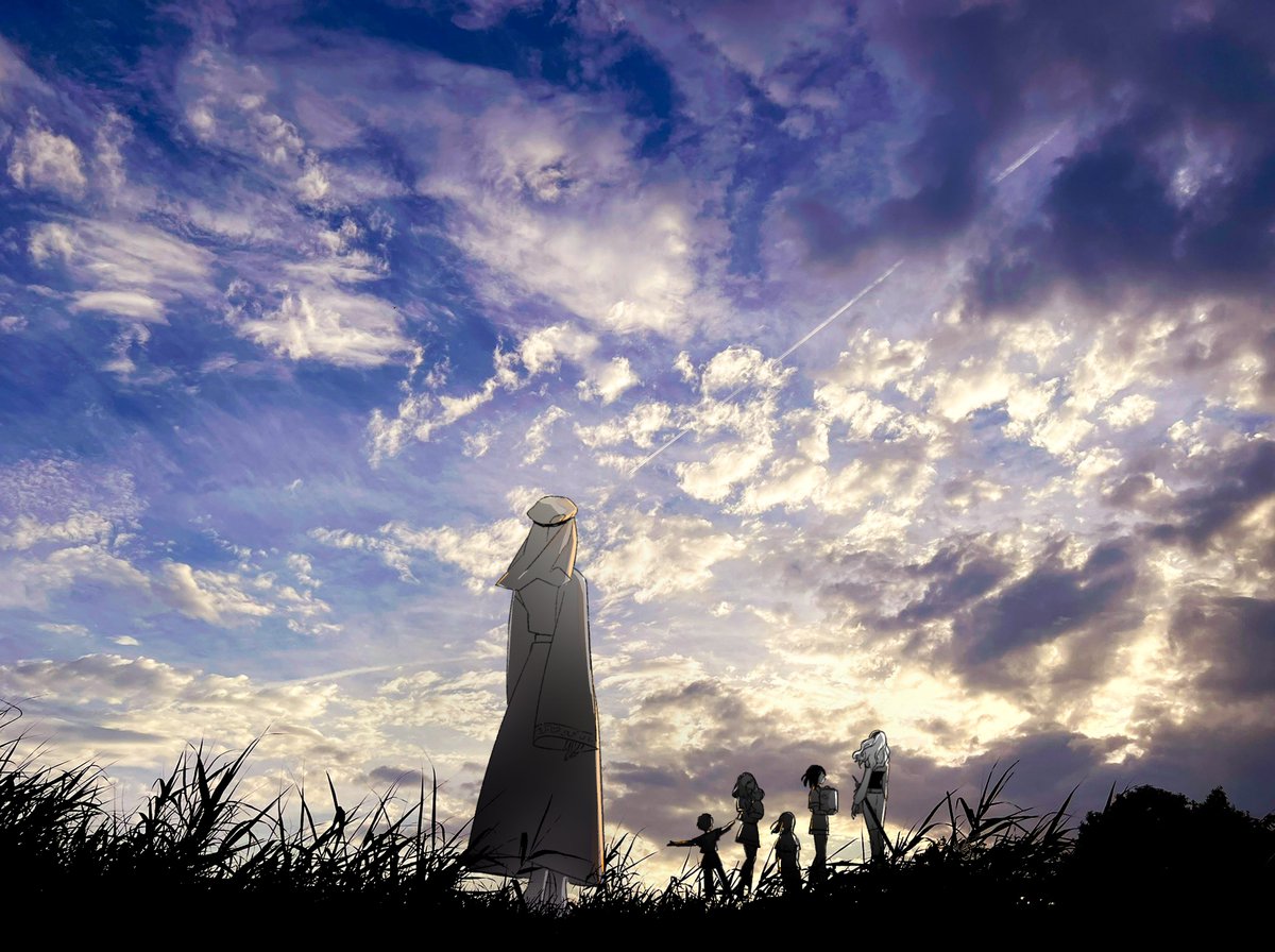 「こないだ撮った夕焼け写真が良い感じだったのでレミリア領にしたらくがき」|白梅ナズナ2巻【悪役令嬢の中の人】のイラスト