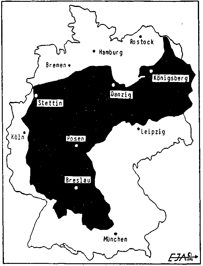 paz_preussische's tweet image. Landkarte der östlich von Oder und Neiße ab 1918 verlorenen deutschen Gebiete im Vergleich zur heutigen Bundesrepublik.