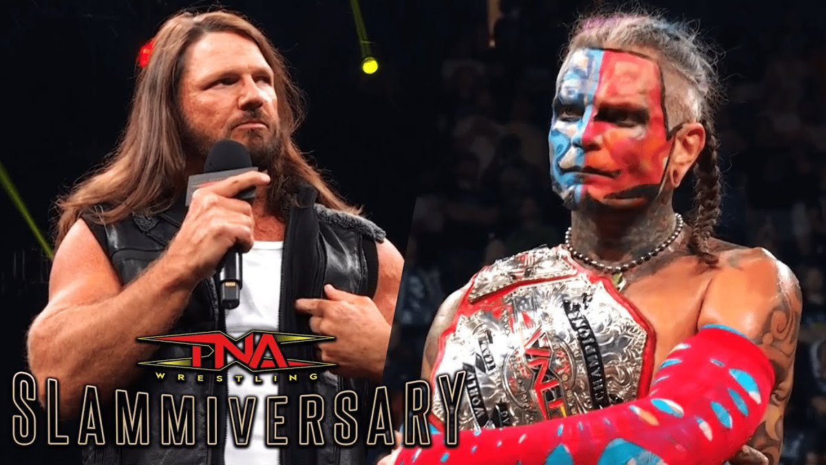 ThisIsTNA's tweet image. Relive the incredible highlights from the historic #TNASlammiversary 2025 pay-per-view event!
HERE: youtube.com/watch?v=9hUs7K…
Watch the full PPV now on TNA+: watch.tnawrestling.com/purchase?from=…