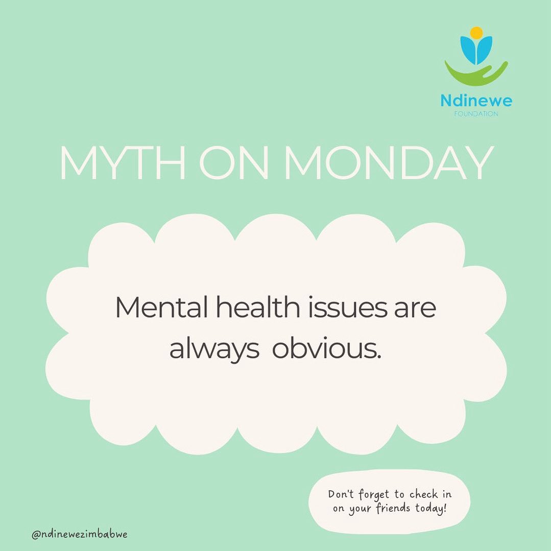 ndinewezimbabwe's tweet image. Myth on Monday
Someone might seem okay on the outside but is going through a lot behind close doors.
A simple check-in can make a big difference. 💙
#Ndinewe
#EndtheStigma
#MentalHealthAwareness