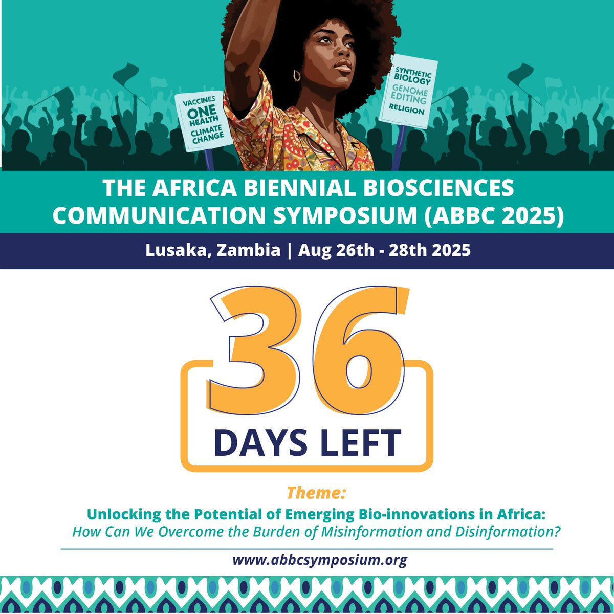 afri_isaaa's tweet image. 36 days to go to ABBC2025!!
36- nice, perfect square.
Random Science Fact: 36 years ago- in 1989- researchers identified the CFTR gene as the major gene defect responsible for cystic fibrosis. It was a monumental breakthrough in understanding cystic fibrosis.
36 days from…