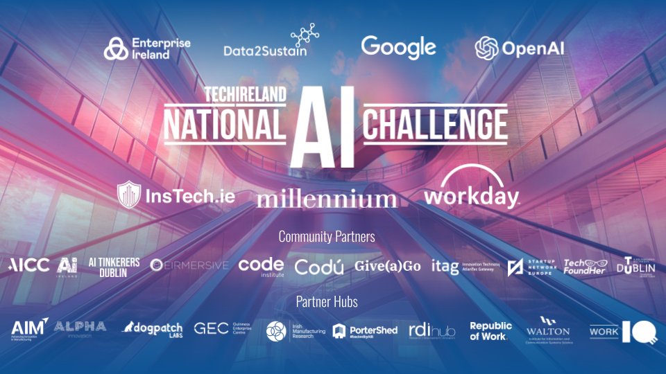TechIreland (@techireland) on Twitter photo 💬"Ireland needs to be a leader in driving considered, ethical adoption of AI. We hope the Challenge will be a catalyst for that." - <a href="/BrianCVC/">Brian Caulfield 🇺🇦🇮🇪</a>, <a href="/techireland/">TechIreland</a>
📆Registrations may be complete before 10 Aug so if you would like to participate, register now: rb.gy/9pru7a 💬"Ireland needs to be a leader in driving considered, ethical adoption of AI. We hope the Challenge will be a catalyst for that." - <a href="/BrianCVC/">Brian Caulfield 🇺🇦🇮🇪</a>, <a href="/techireland/">TechIreland</a>
📆Registrations may be complete before 10 Aug so if you would like to participate, register now: rb.gy/9pru7a