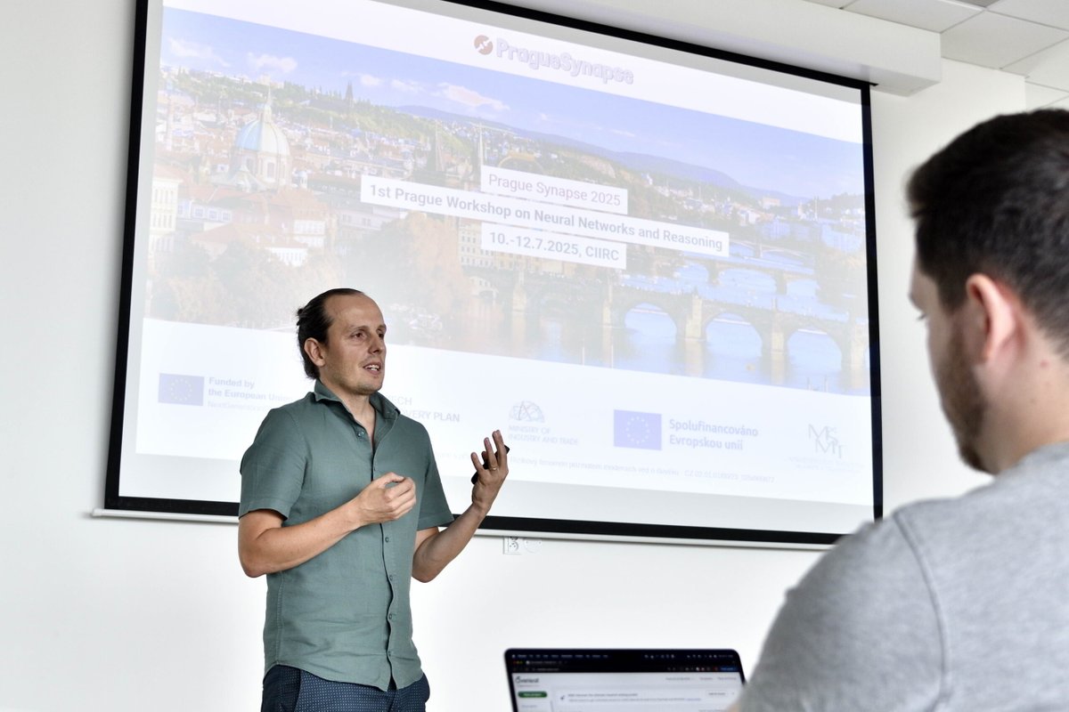 CIIRCCTU's tweet image. Can neural networks think like humans? 50 experts explored this topic at Prague Synapse 2025 at CIIRC.
Thank you all for joining us!
@Ostravska_uni
@IDEAS_NCBR
@muni_cz
@epfl_en
@UniofOxford
@GoogleDeepMind
@ethzurich
@stanford
@cambridge_uni
@openAI
@sakanaAILabs