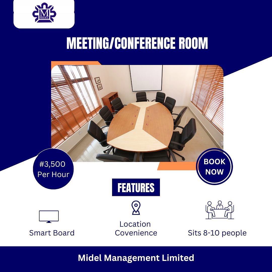 MidelNg's tweet photo. Host Your Next Big Meeting at Midel Center!

Looking for the perfect space for your next presentation, strategy session, or workshop? We’ve got you covered with our fully equipped meeting and conference rooms.

Kate | Abuja | Babcock
#MidelCenter #ConferenceRoomAbuja https://t.co/PYFH28JYoK