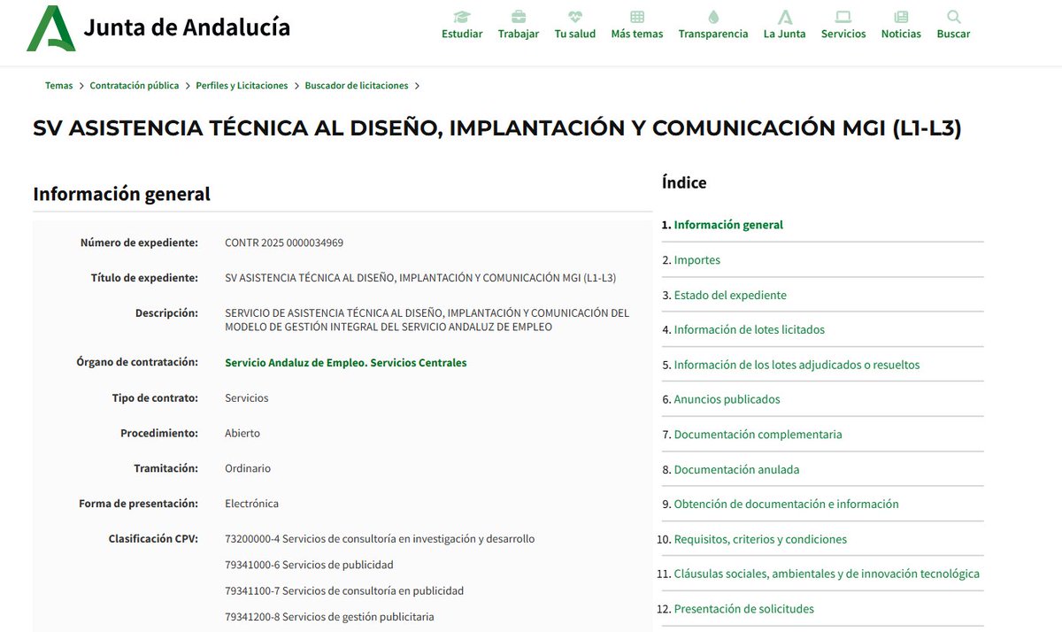 SAEmpleo's tweet image. 📢 ¡Últimas horas! Hoy, 21/07 a las 18:00, finaliza el plazo para presentar ofertas a la licitación del SAE para impulsar el Modelo de Gestión Integral
💶 7,2 M€ | 85% FSE+
ℹ️ Info completa en la Plataforma de contratación: Exp. CONTR 2025 0000034969
#TransformaciónDigital #FSE