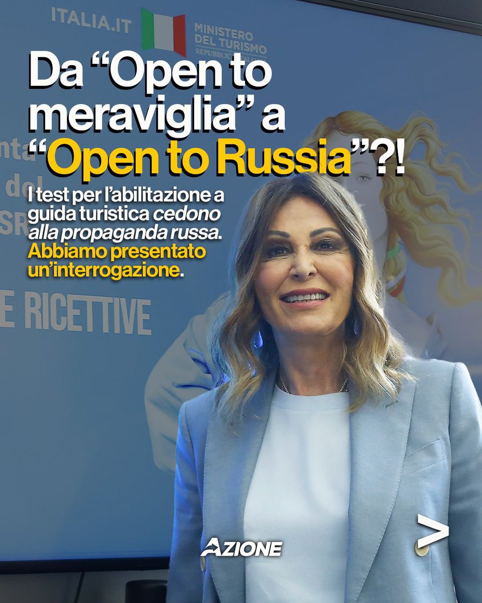 CarloCalenda's tweet image. La propaganda russa si infiltra ogni giorno di più in #Italia. Come se non bastassero le decine di talk show che fanno da megafono al #Cremlino e il concerto di #Gergiev a #Caserta, ora sembrerebbe che il ministero del Turismo abbia inserito nei quiz per diventare guide…