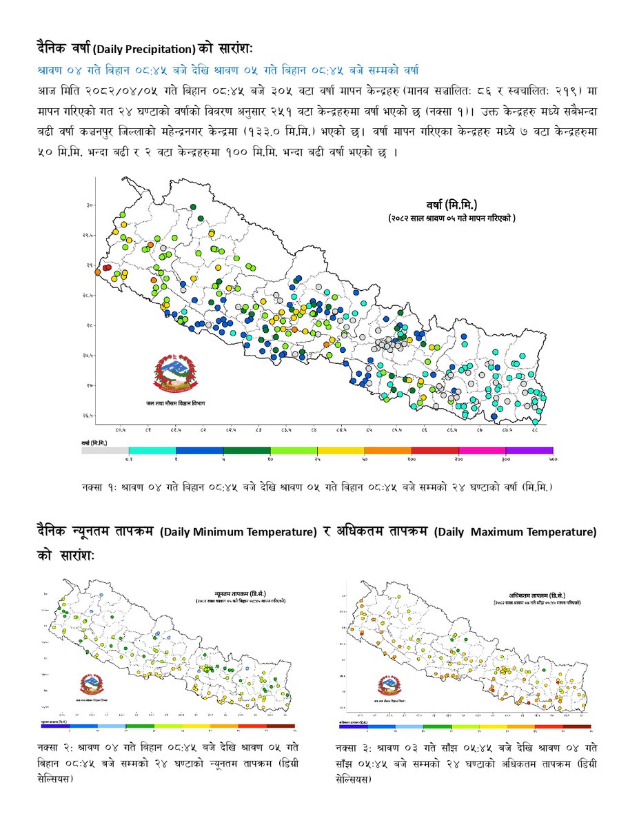 NDRRMA_Nepal's tweet image. ५ साउन, २०८२
#SitRep 1854
विपद्का घटना सम्बन्धी थप विवरणका लागि तलको लिङ्कमा जानुहोस् ।
ndrrma.gov.np/np/daily-bulle…
विपद्का घटना सम्बन्धी सूचना र सन्देशका लागि तलको लिङ्कमा जानुहोस् ।
youtube.com/NDRRMA